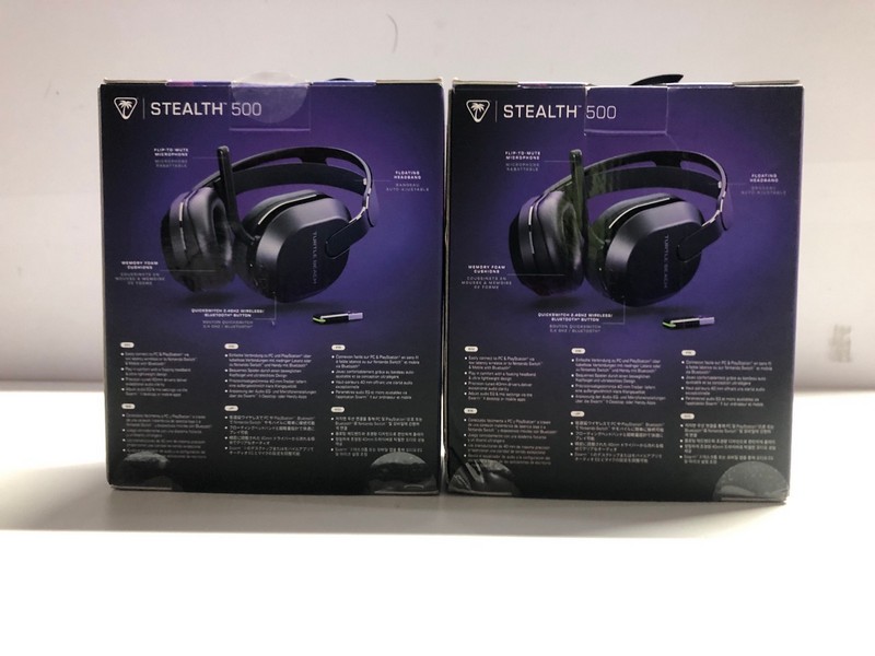 Lot 700  
            Nottingham SR1 - Delivery Only 

                
2 X TURTLE BEACH STEALTH 500 WIRELESS GAMING HEADSETS (PLAYSTATION, XBOX & PC) - ...