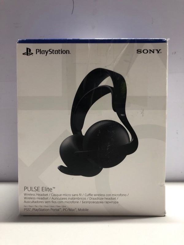 Lot 704  
            Nottingham SR1 - Delivery Only 

                
PLAYSTATION PULSE ELITE WIRELESS GAMING HEADSET (PS5) - BLACK - ORIGINAL RRP - £1...