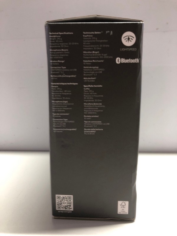 Lot 707  
            Nottingham SR1 - Delivery Only 

                
LOGITECH LIGHTSPEED G321 WIRELESS GAMING HEADSET (PLAYSTATION, XBOX & PC) - ORIGI...