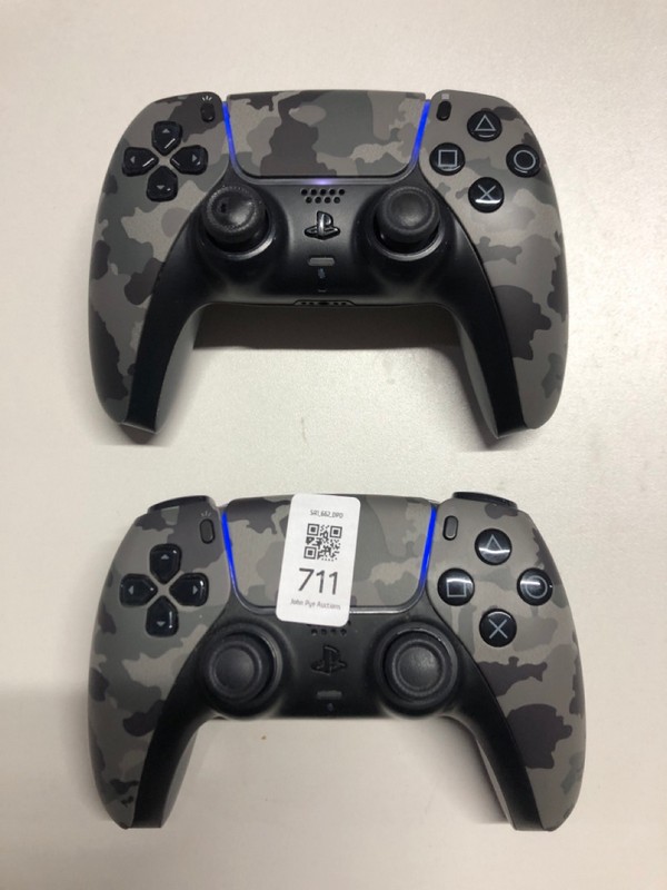 Lot 711  
            Nottingham SR1 - Delivery Only 

                
2 X PLAYSTATION 5 DUAL SENSE WIRELESS CONTROLLER (DAMAGED)