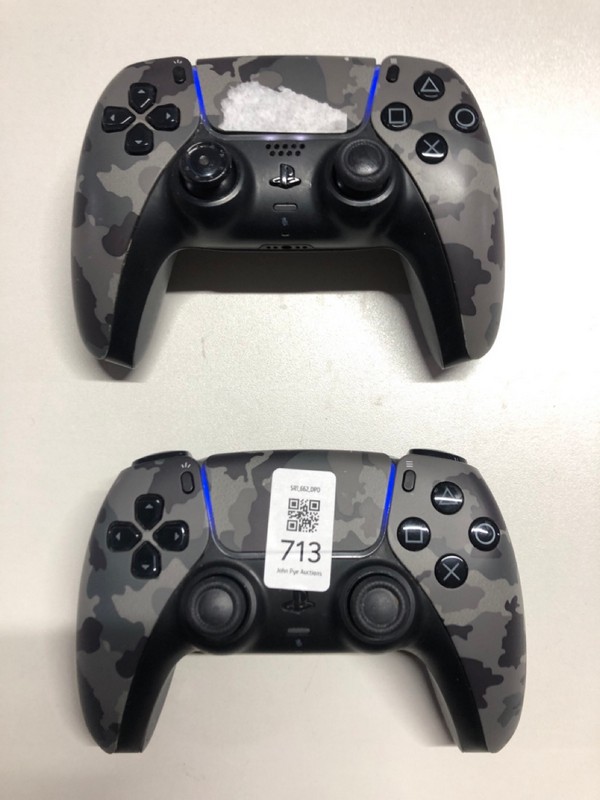 Lot 713  
            Nottingham SR1 - Delivery Only 

                
2 X PLAYSTATION 5 DUAL SENSE WIRELESS CONTROLLER (DAMAGED)