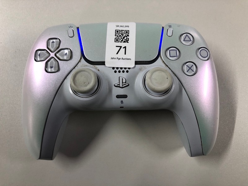 Lot 71  
            Nottingham SR1 - Delivery Only 

                
PLAYSTATION 5 DUAL SENSE WIRELESS CONTROLLER - CHROMA PEARL - ORIGINAL RRP - £74.99