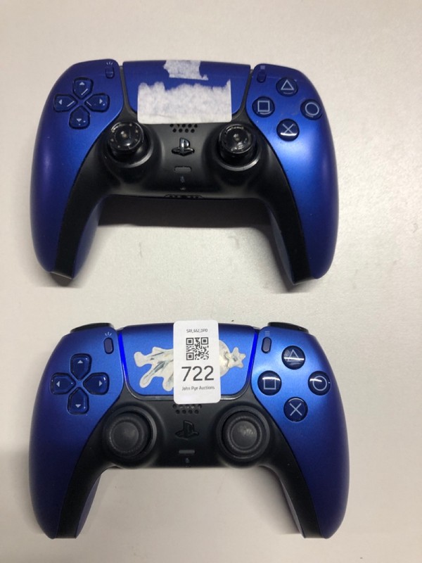 Lot 722  
            Nottingham SR1 - Delivery Only 

                
2 X PLAYSTATION 5 DUAL SENSE WIRELESS CONTROLLER (DAMAGED)