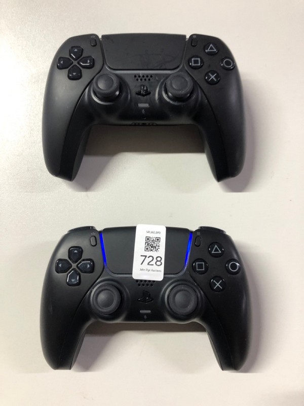 Lot 728  
            Nottingham SR1 - Delivery Only 

                
2 X PLAYSTATION 5 DUAL SENSE WIRELESS CONTROLLER (DAMAGED)