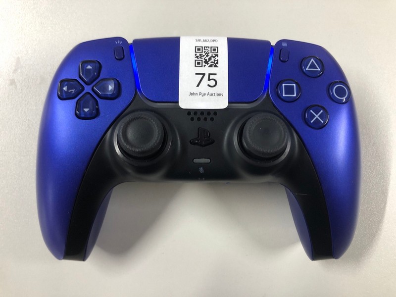 Lot 75  
            Nottingham SR1 - Delivery Only 

                
PLAYSTATION 5 DUAL SENSE WIRELESS CONTROLLER - COBALT BLUE - ORIGINAL RRP - £74.99