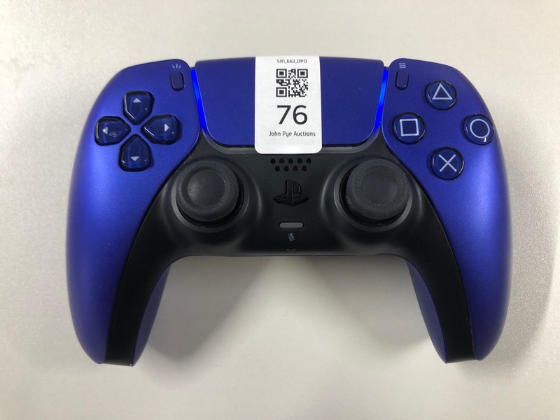 Lot 76  
            Nottingham SR1 - Delivery Only 

                
PLAYSTATION 5 DUAL SENSE WIRELESS CONTROLLER - COBALT BLUE - ORIGINAL RRP - £74.99