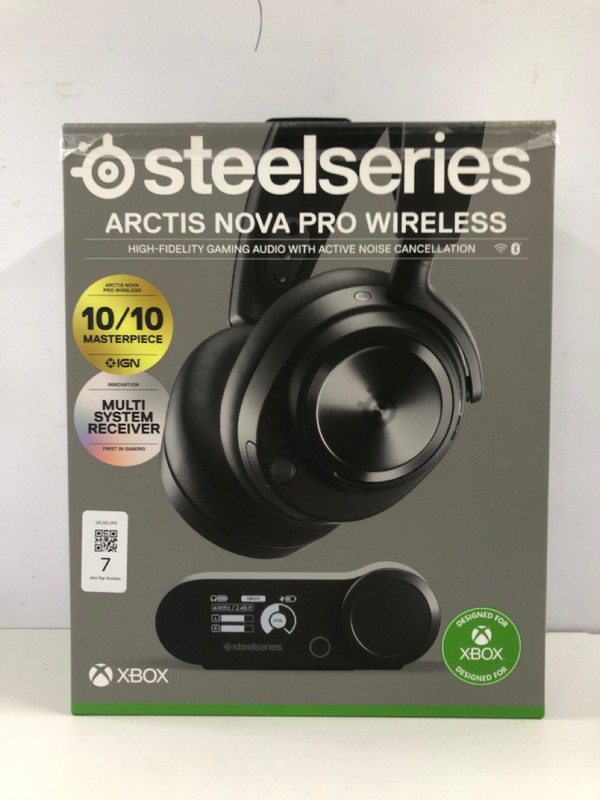 Lot 7  
            Nottingham SR1 - Delivery Only 

                
STEELSERIES ARCTIS NOVA PRO WIRELESS GAMING HEADSET (XBOX) - BLACK - ORIGINAL RRP...