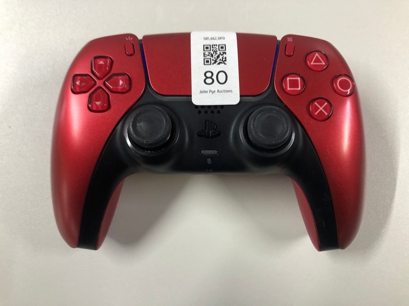 Lot 80  
            Nottingham SR1 - Delivery Only 

                
PLAYSTATION 5 DUAL SENSE WIRELESS CONTROLLER - VOLCANIC RED - ORIGINAL RRP - £74.99