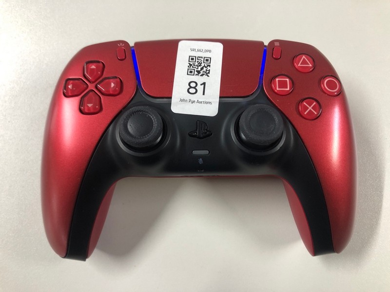 Lot 81  
            Nottingham SR1 - Delivery Only 

                
PLAYSTATION 5 DUAL SENSE WIRELESS CONTROLLER - VOLCANIC RED - ORIGINAL RRP - £74.99