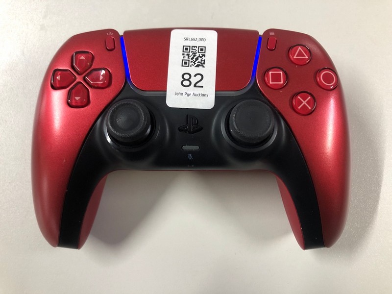 Lot 82  
            Nottingham SR1 - Delivery Only 

                
PLAYSTATION 5 DUAL SENSE WIRELESS CONTROLLER - VOLCANIC RED - ORIGINAL RRP - £74.99