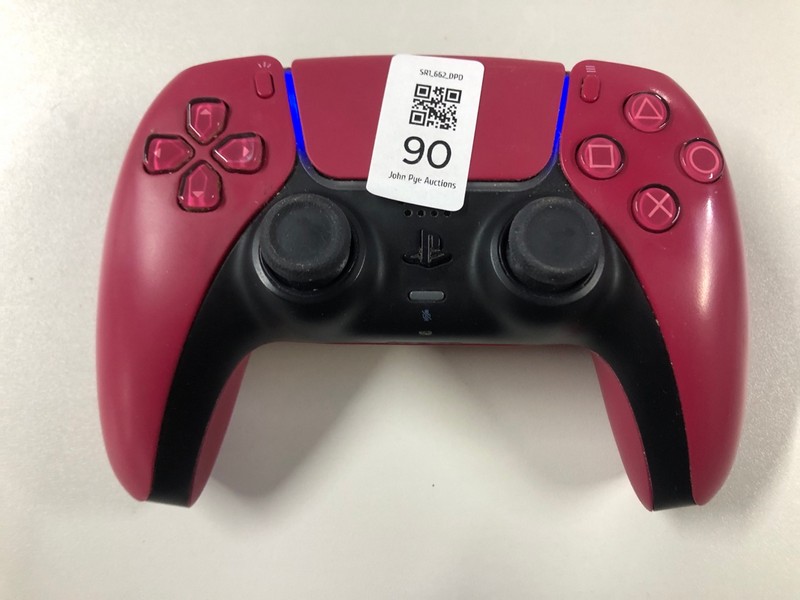 Lot 90  
            Nottingham SR1 - Delivery Only 

                
PLAYSTATION 5 DUAL SENSE WIRELESS CONTROLLER - COSMIC RED - ORIGINAL RRP - £74.99