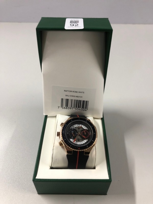 Lot 92  
            Nottingham SR1 - Delivery Only 

                
MANN EGERTON RAPTOR ROSE WHITE WATCH MODEL: ME0131