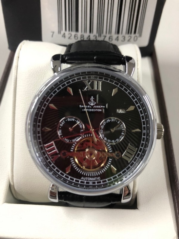 Lot 95  
            Nottingham SR1 - Delivery Only 

                
SAMUEL JOSEPH AUTOMATIC LIMITED EDITION SILVER WATCH MODEL: SJ0004