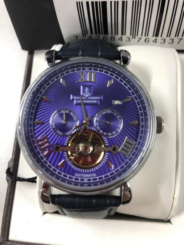 Lot 96  
            Nottingham SR1 - Delivery Only 

                
SAMUEL JOSEPH AUTOMATIC LIMITED EDITION SILVER WATCH MODEL: SJ0005