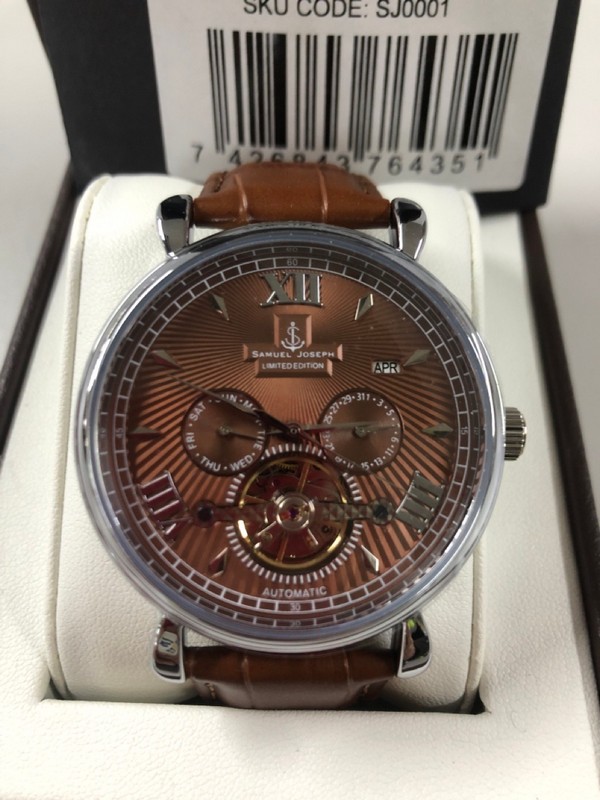Lot 97  
            Nottingham SR1 - Delivery Only 

                
SAMUEL JOSEPH AUTOMATIC LIMITED EDITION SILVER WATCH MODEL: SJ0001