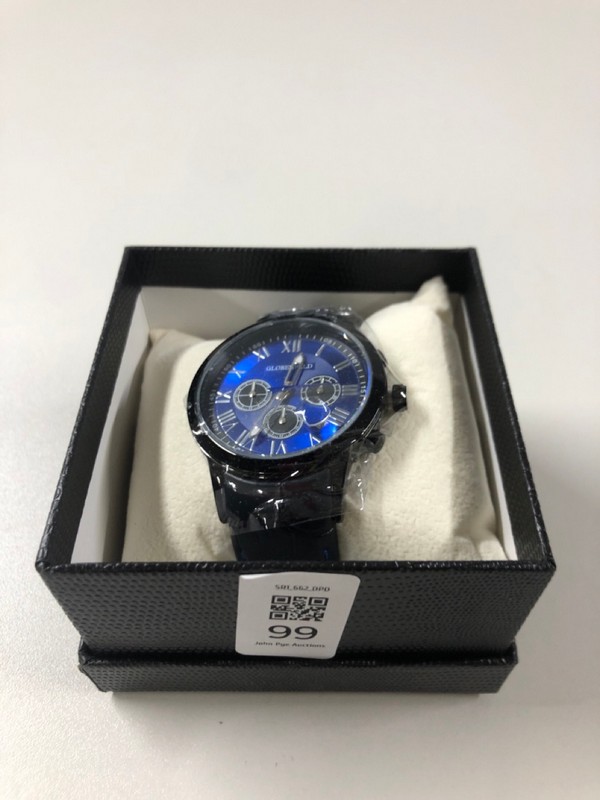 Lot 99  
            Nottingham SR1 - Delivery Only 

                
GLOBENFELD ROMAN CHRONO BLUE WATCH MODEL: GF0013