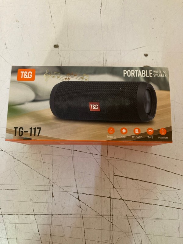 Lot 100  
            Nottingham SR3 - Delivery Only 

                
T&G PORTABLE WIRELESS SPEAKER MODEL NO: TG-117