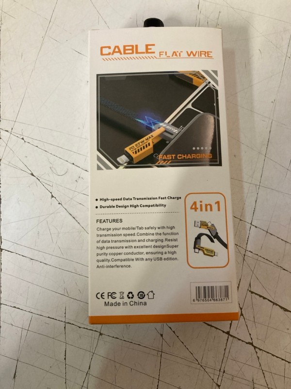 Lot 114  
            Nottingham SR3 - Delivery Only 

                
5 X FAST CHARGING FLAT WIRE 2 TO 2 CABLE