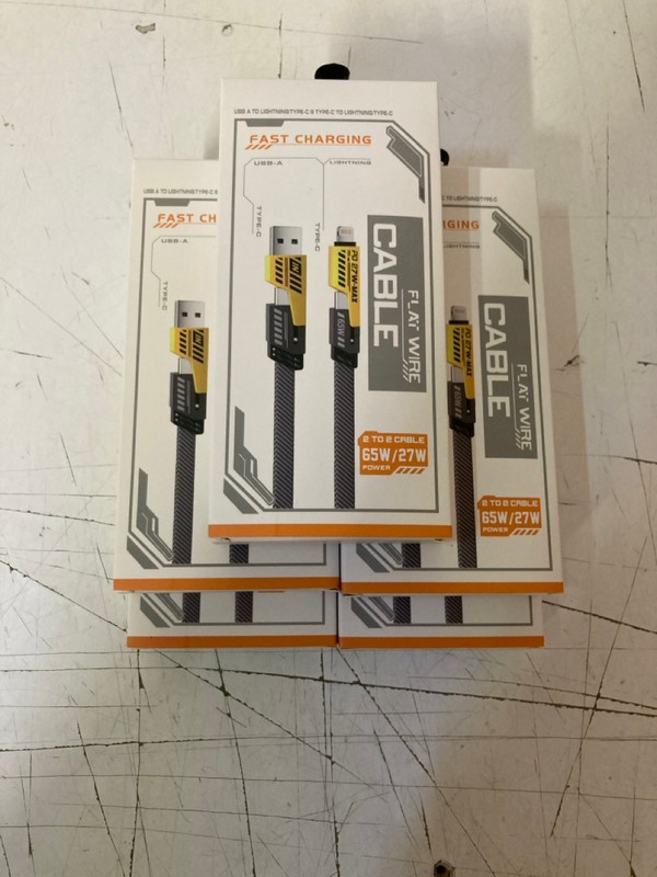 Lot 115  
            Nottingham SR3 - Delivery Only 

                
5 X FAST CHARGING FLAT WIRE 2 TO 2 CABLE