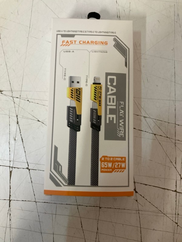 Lot 123  
            Nottingham SR3 - Delivery Only 

                
5 X FAST CHARGING FLAT WIRE 2 TO 2 CABLE