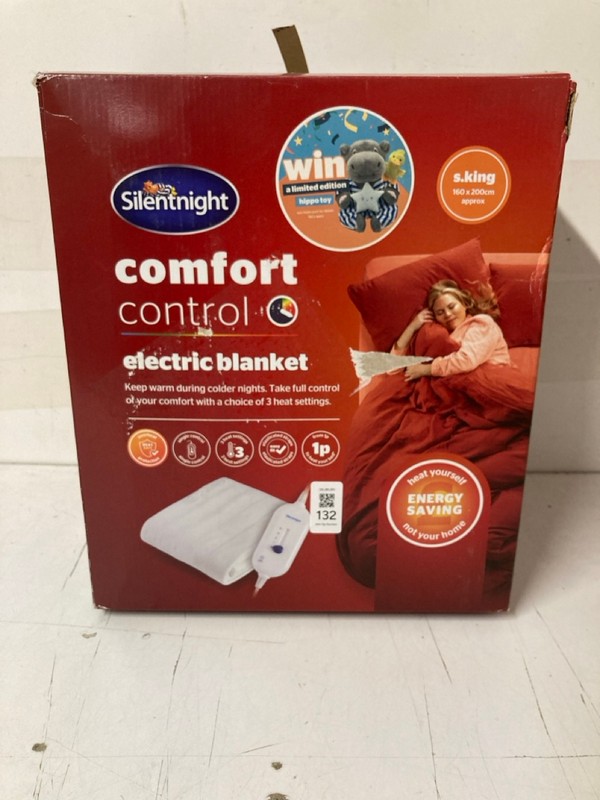 Lot 132  
            Nottingham SR3 - Delivery Only 

                
SILENT NIGHT COMFORT CONTROL ELECTRIC BLANKET