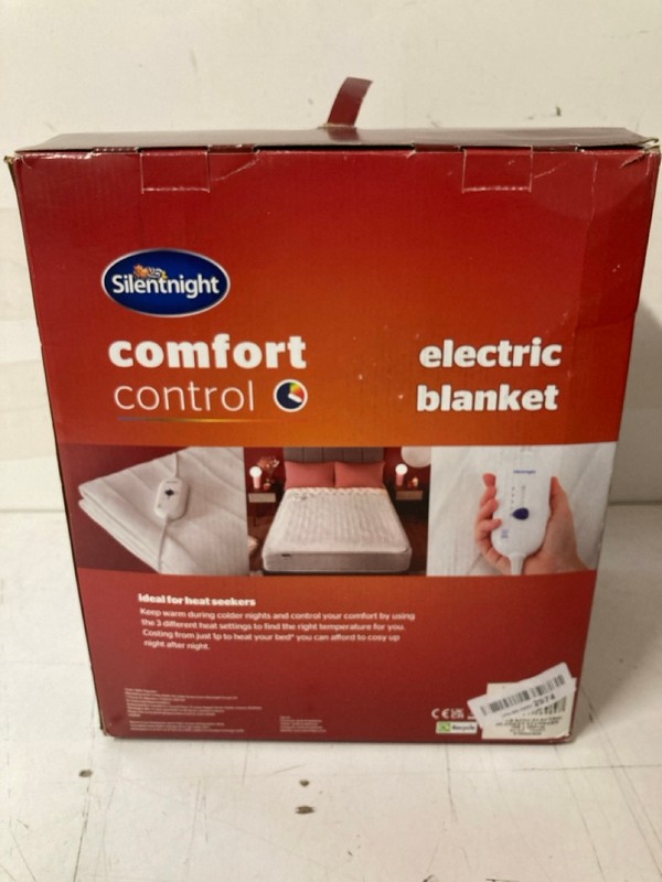 Lot 132  
            Nottingham SR3 - Delivery Only 

                
SILENT NIGHT COMFORT CONTROL ELECTRIC BLANKET