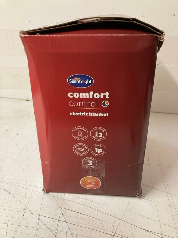 Lot 133  
            Nottingham SR3 - Delivery Only 

                
SILENT NIGHT COMFORT CONTROL ELECTRIC BLANKET