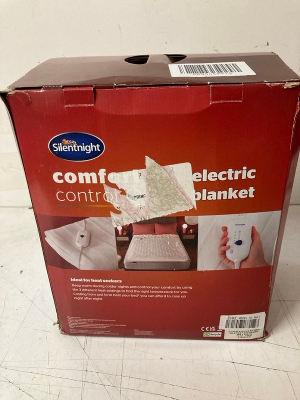 Lot 133  
            Nottingham SR3 - Delivery Only 

                
SILENT NIGHT COMFORT CONTROL ELECTRIC BLANKET