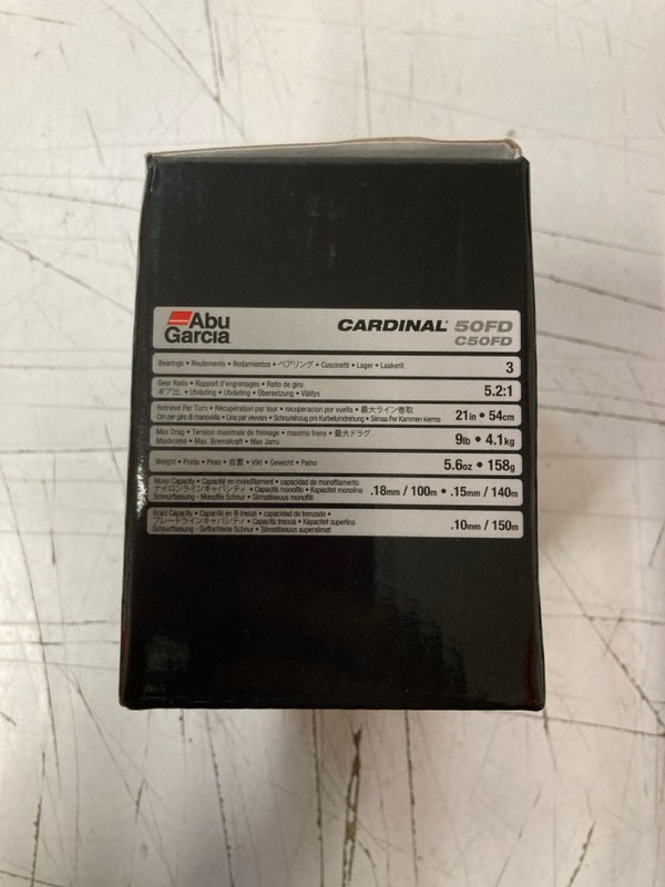 Lot 145  
            Nottingham SR3 - Delivery Only 

                
ABU GARCIA CARDINAL 50FD