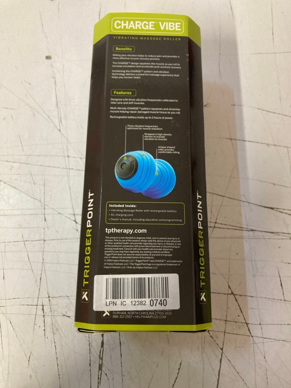 Lot 149  
            Nottingham SR3 - Delivery Only 

                
TRIGGER POINT CHARGE VIBE VIBRATING MASSAGE ROLLER