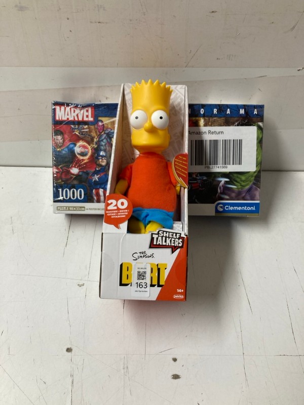 Lot 163  
            Nottingham SR3 - Delivery Only 

                
2 X ITEMS TO INCLUDE THE SIMPSONS BART SHELF TALKERS