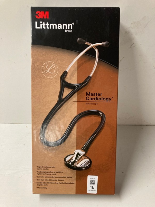 Lot 16  
            Nottingham SR3 - Delivery Only 

                
LITTMANN MASTER CARDIOLOGY STETHOSCOPE