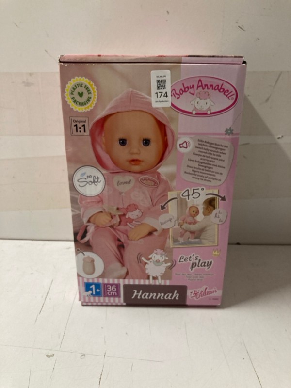 Lot 174  
            Nottingham SR3 - Delivery Only 

                
ZAPF CREATION HANNAH DOLL