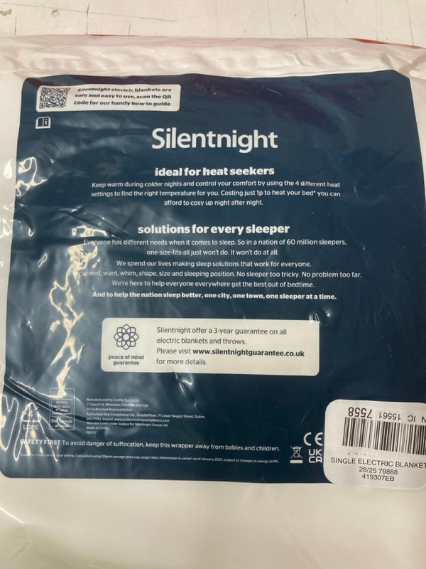 Lot 183  
            Nottingham SR3 - Delivery Only 

                
2 X SILENT NIGHT COMFORT CONTROL ELECTRIC BLANKET