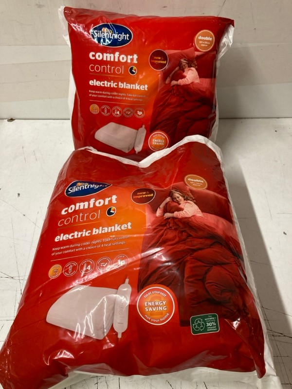 Lot 185  
            Nottingham SR3 - Delivery Only 

                
2 X SILENT NIGHT COMFORT CONTROL ELECTRIC BLANKET