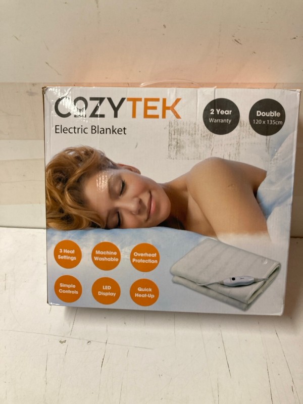 Lot 188  
            Nottingham SR3 - Delivery Only 

                
COZYTEK ELECTRIC BLANKET