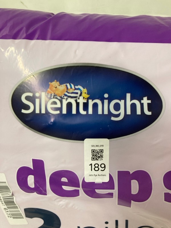 Lot 189  
            Nottingham SR3 - Delivery Only 

                
SILENT NIGHT DEEP SLEEP 2 X PILLOWS