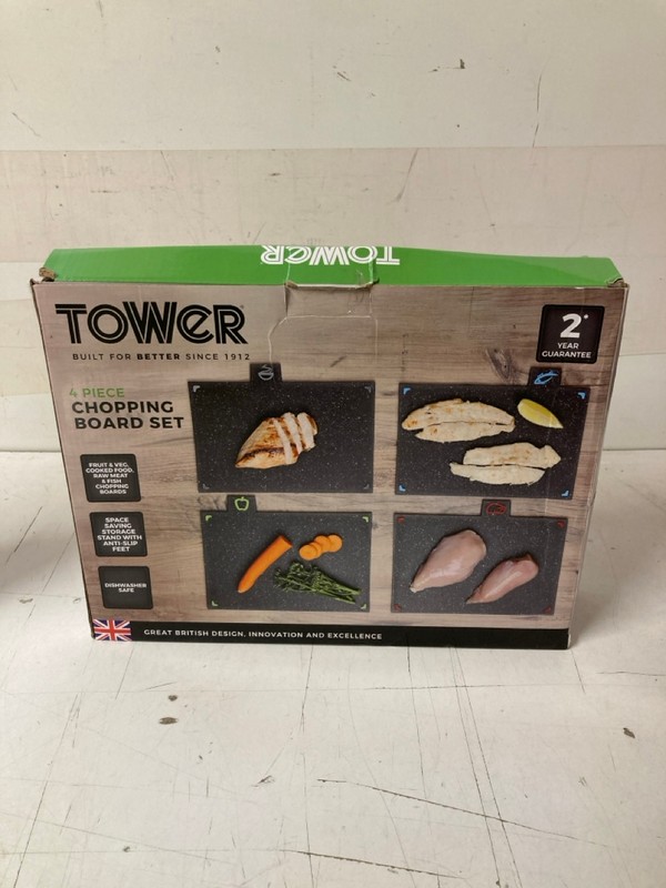 Lot 190  
            Nottingham SR3 - Delivery Only 

                
2 X ITEMS TO INCLUDE TOWER 4 PIECE CHOPPING BOARD SET - Image 3