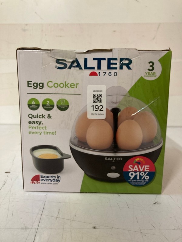 Lot 192  
            Nottingham SR3 - Delivery Only 

                
SALTER EGG COOKER