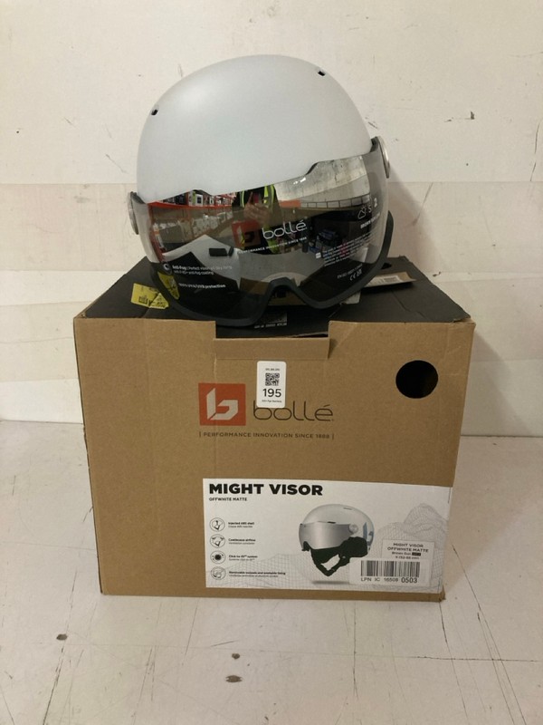 Lot 195  
            Nottingham SR3 - Delivery Only 

                
BOLLE MIGHT VISOR OFFWHITE MATTE