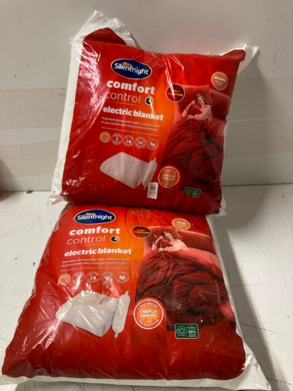 Lot 201  
            Nottingham SR3 - Delivery Only 

                
2 X SILENTNIGHT ELECTRIC BLANKET