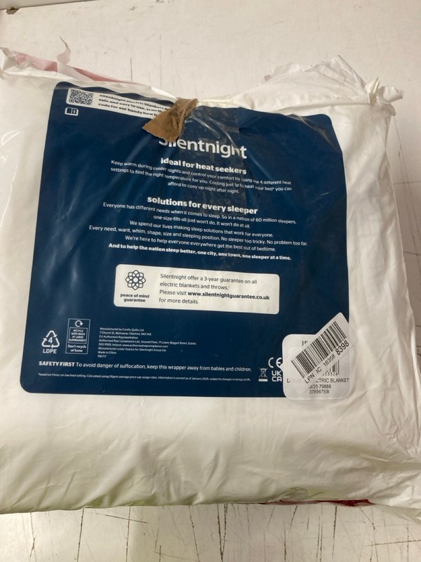 Lot 201  
            Nottingham SR3 - Delivery Only 

                
2 X SILENTNIGHT ELECTRIC BLANKET