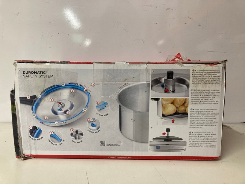 Lot 206  
            Nottingham SR3 - Delivery Only 

                
KUHN RIKON PRESSURE COOKER