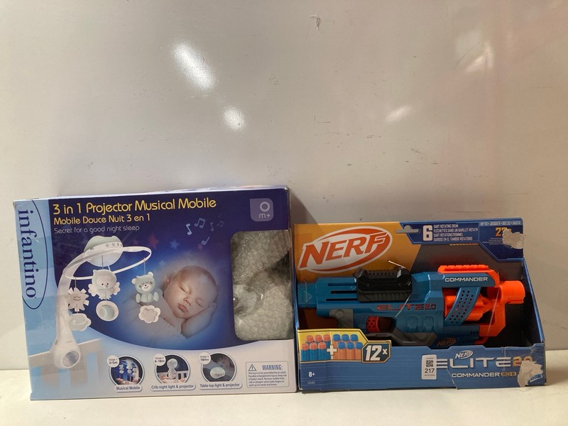 Lot 217  
            Nottingham SR3 - Delivery Only 

                
2 X ITEMS TO INCLUDE 3 IN 1 PROJECTOR MUSICAL MOBILE