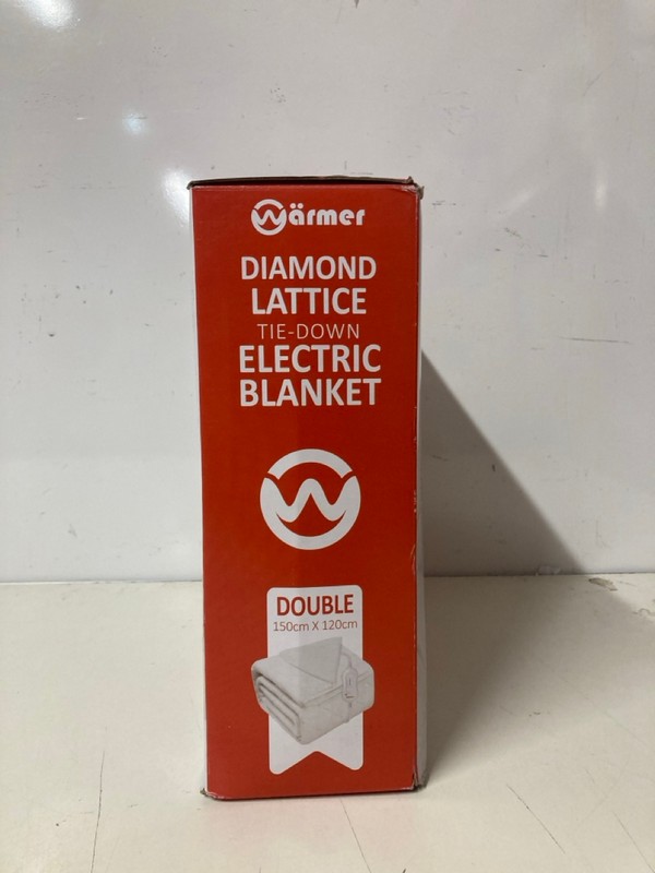 Lot 225  
            Nottingham SR3 - Delivery Only 

                
DIAMOND LATTICE TIE DOWN ELECTRIC BLANKET