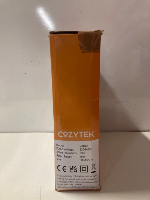 Lot 226  
            Nottingham SR3 - Delivery Only 

                
COZYTEK ELECTRIC BLANKET