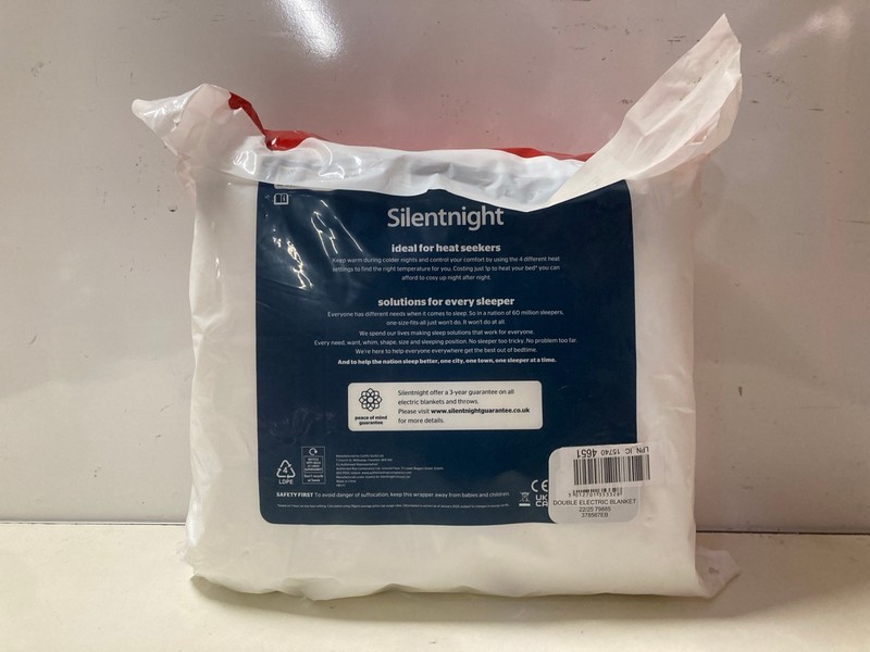 Lot 228  
            Nottingham SR3 - Delivery Only 

                
2 X SILENT NIGHT ELECTRIC BLANKET