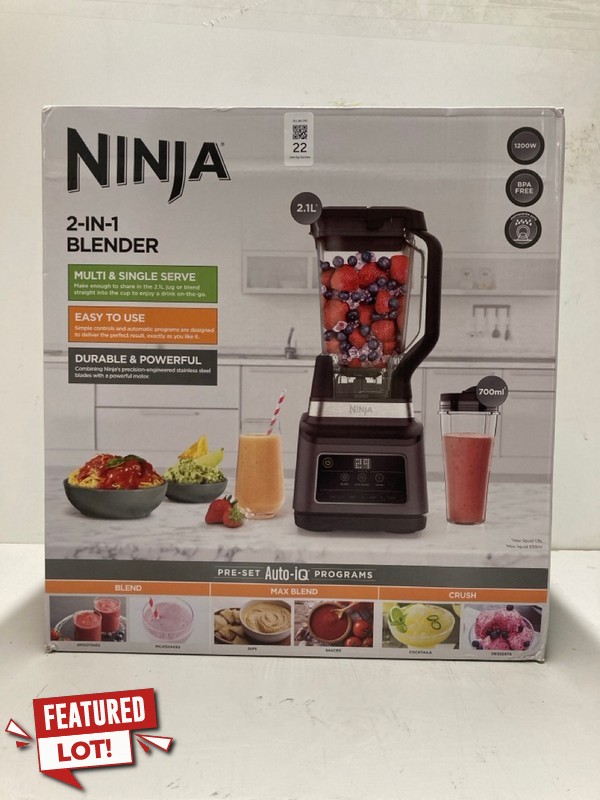 Lot 22  
            Nottingham SR3 - Delivery Only 

                
NINJA 2 IN 1 BLENDER