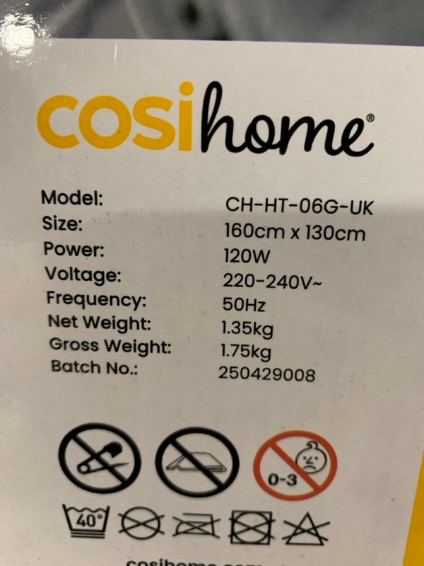 Lot 231  
            Nottingham SR3 - Delivery Only 

                
COSI HOME LUXARY HEATED THROW