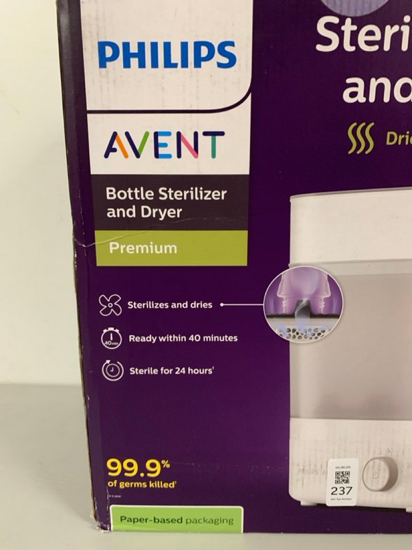 Lot 237  
            Nottingham SR3 - Delivery Only 

                
PHILIPS AVENT BOTTLE STERILISER AND DRYER - Image 2